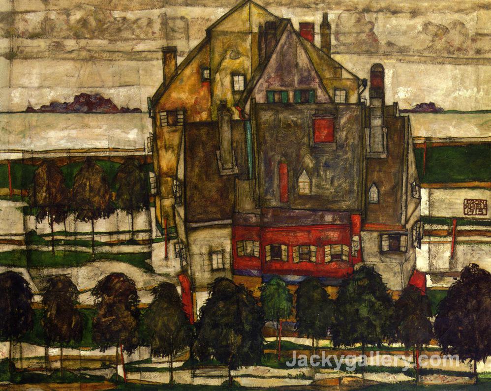 Single Houses by Egon Schiele paintings reproduction